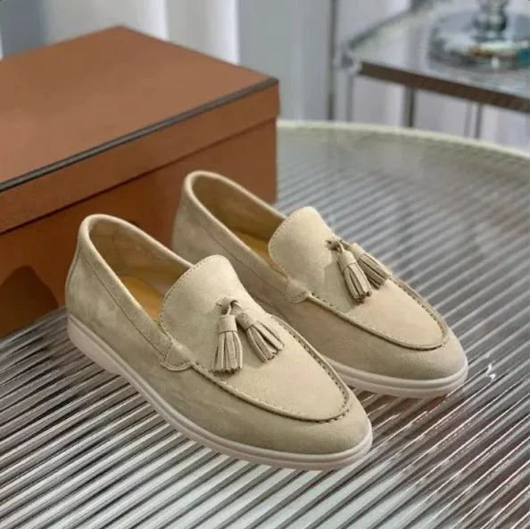SUEDE TASSEL LOAFERS