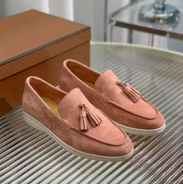 SUEDE TASSEL LOAFERS