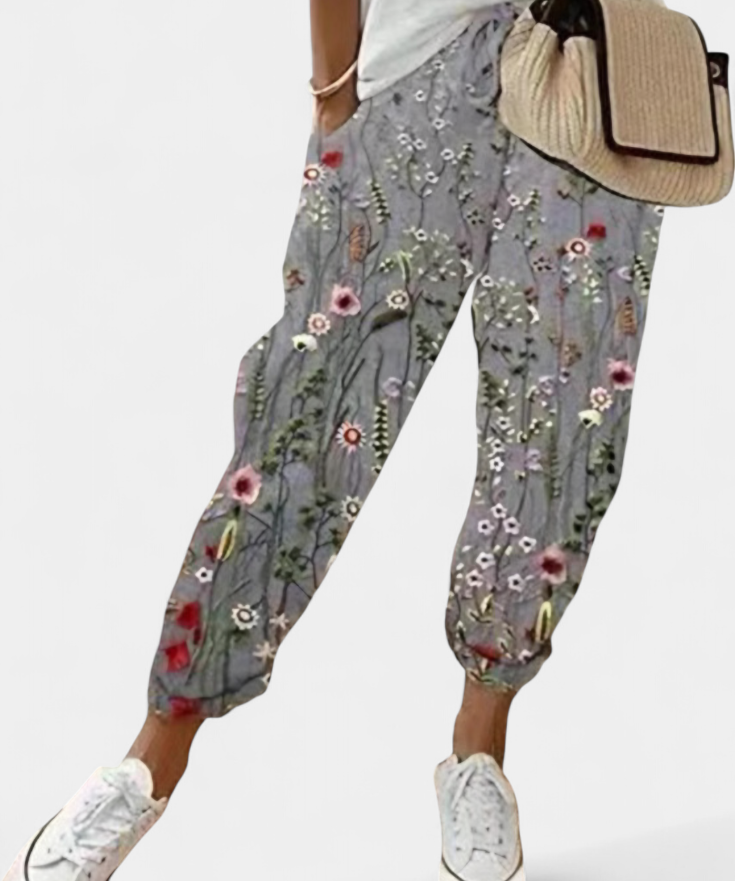 Mely Pantalones de Lino de Corte Relajado y Estilo Atemporal