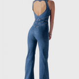 Maisie Mono de mezclilla con corte en forma de corazón