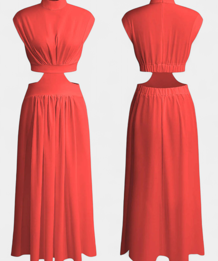 Jocelyn Conjunto de Vestido con Abertura Lateral