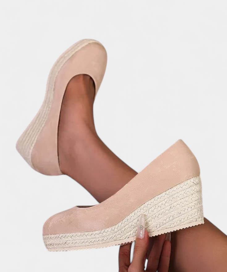 Laupa Zapatos de Plataforma con Suela Trenzada Estilo Espadrille