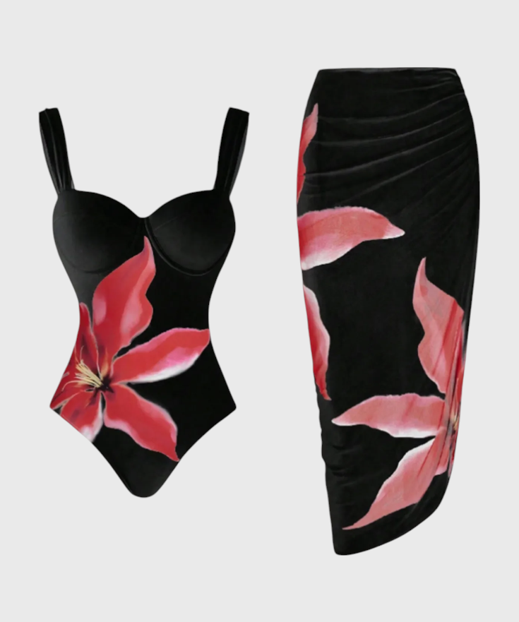 Sarah Conjunto de Baño de Dos Piezas Floral