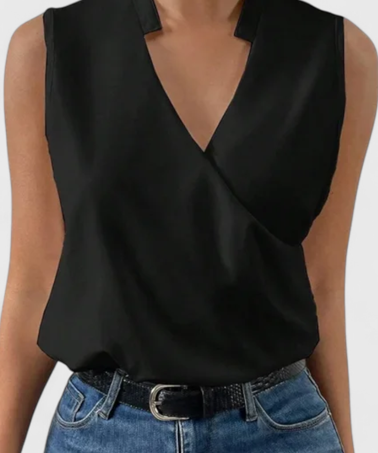 Yariela Top Suave de Verano con Escote en V