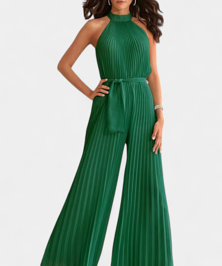 Patrizia Mono Palazzo Plisado con Cuello Halter