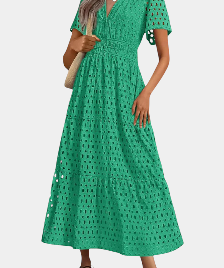 Imani Vestido Maxi de Encaje Bordado