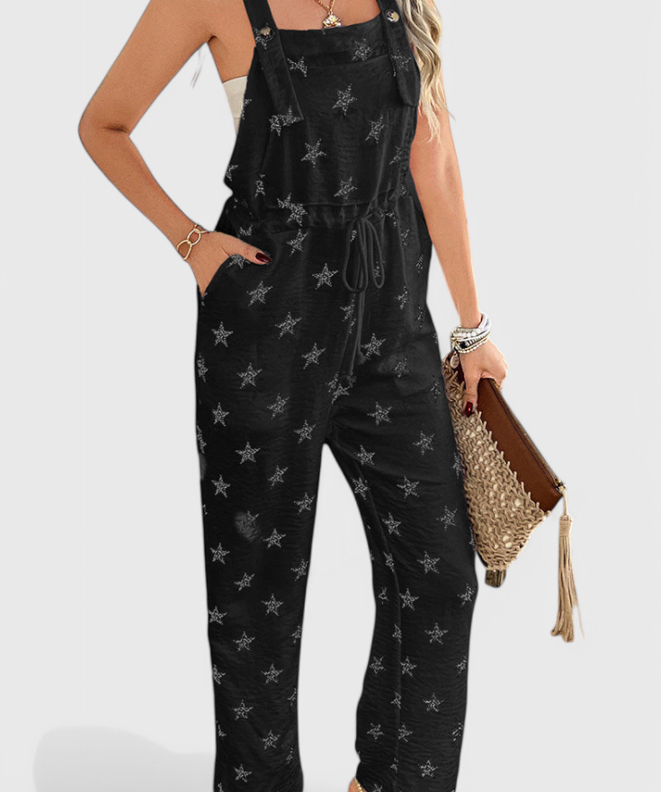 Bianca Mono Largo Relajado con Estampado de Estrellas