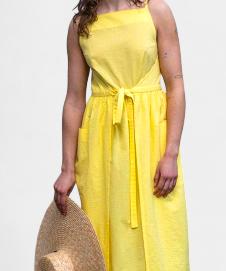 Dezi Vestido Largo con Cordones Laterales