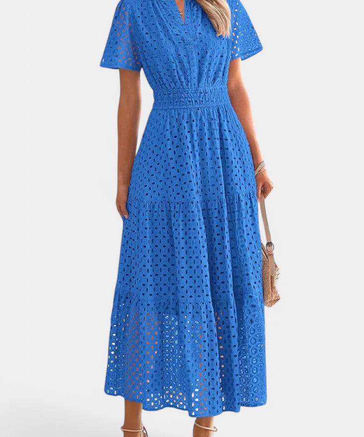 Imani Vestido Maxi de Encaje Bordado