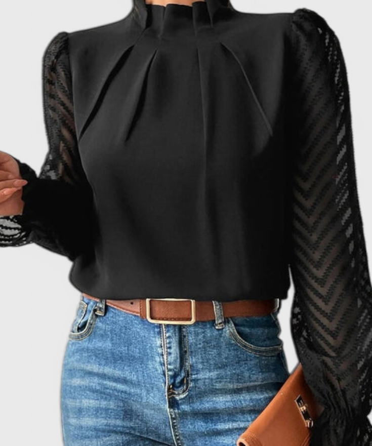 Helga Blusa de Manga Larga Náutica