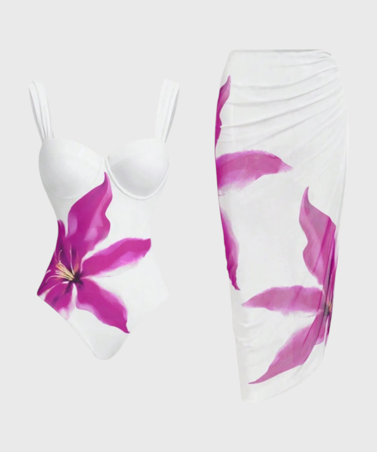 Sarah Conjunto de Baño de Dos Piezas Floral