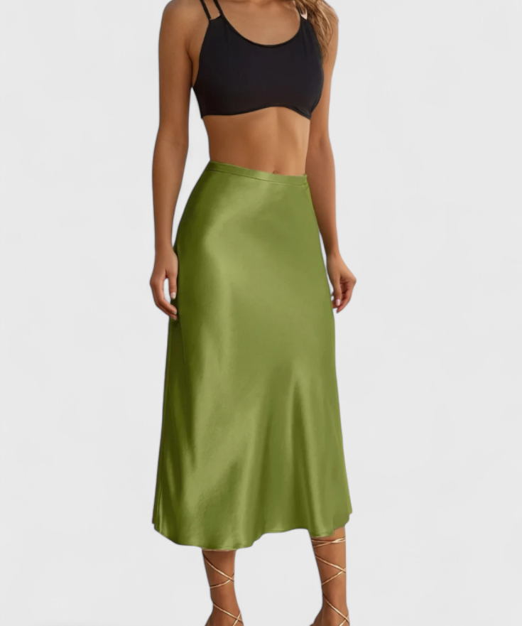 Maxima Falda Midi con Cintura Alta