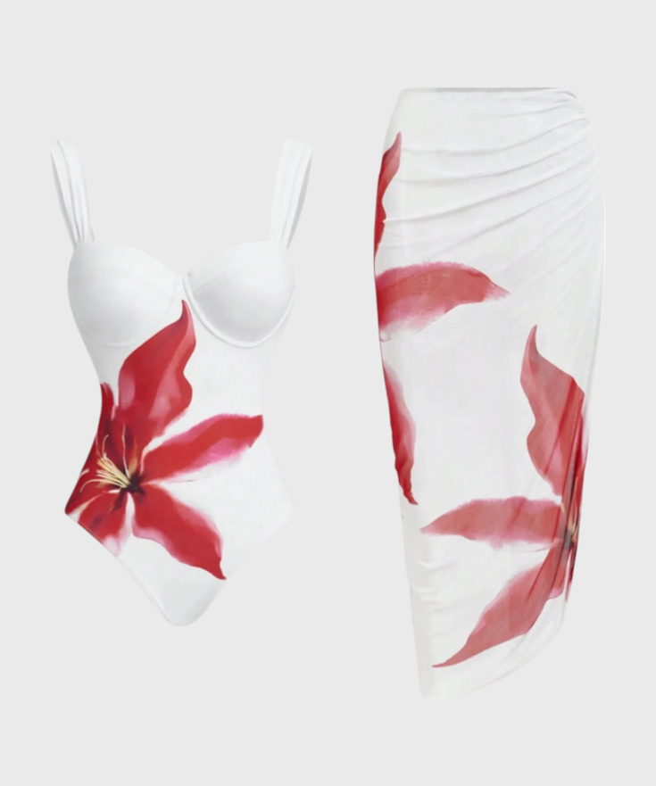Sarah Conjunto de Baño de Dos Piezas Floral