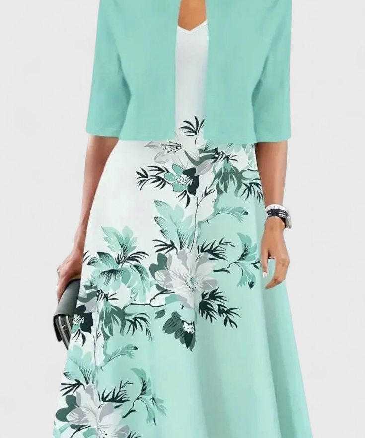 Estrella Conjunto de Vestido Blazer Midi