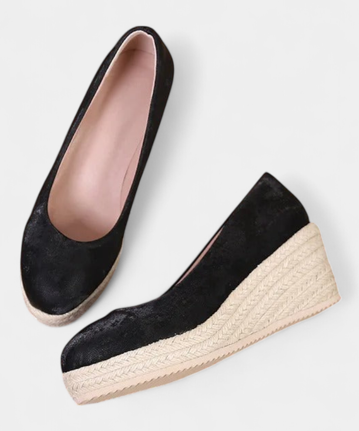 Laupa Zapatos de Plataforma con Suela Trenzada Estilo Espadrille