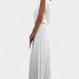 Liora Conjunto de Dos Piezas con Pantalón Plisado de Pierna Ancha