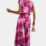Liora Conjunto de Dos Piezas con Pantalón Plisado de Pierna Ancha