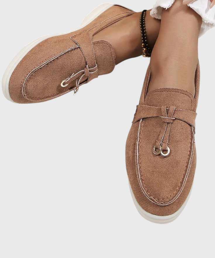 Coralie Mocasines con Acabado Suede