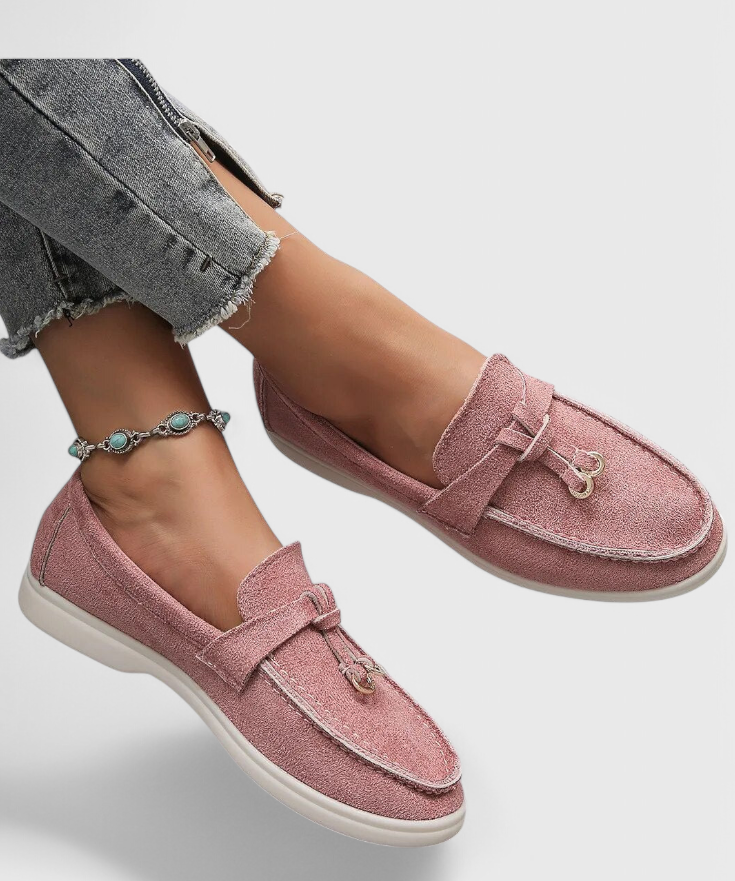 Coralie Mocasines con Acabado Suede