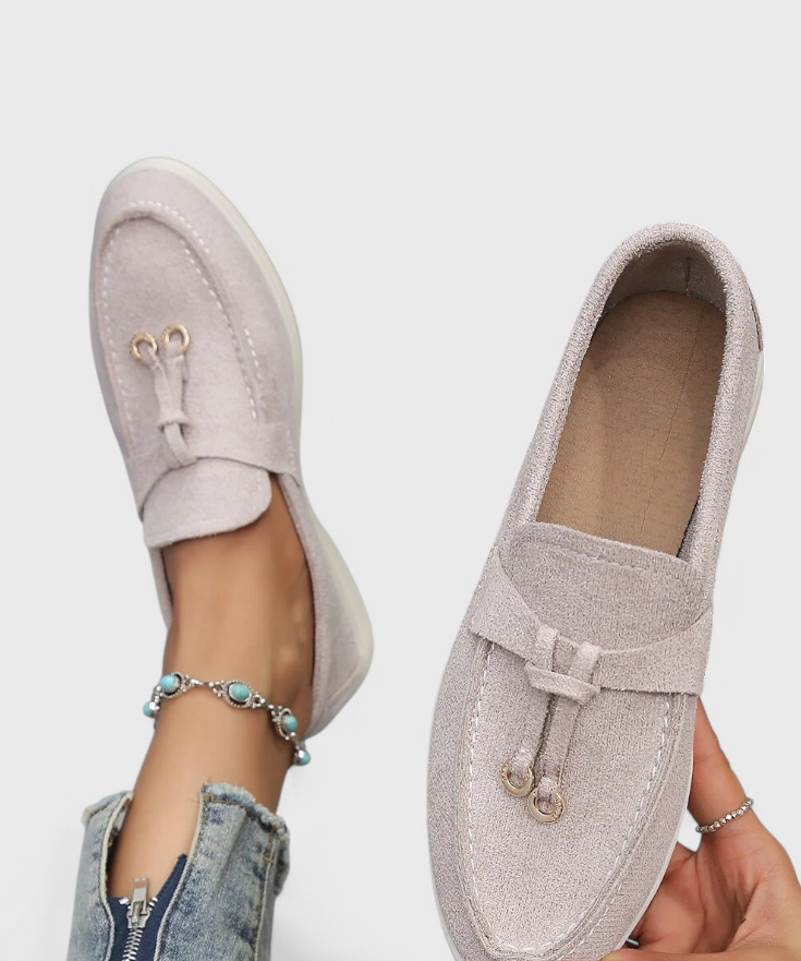 Coralie Mocasines con Acabado Suede