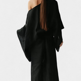 Kamilia Vestido Kimono de Lino y Algodón