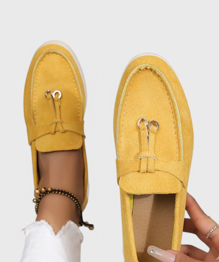 Coralie Mocasines con Acabado Suede