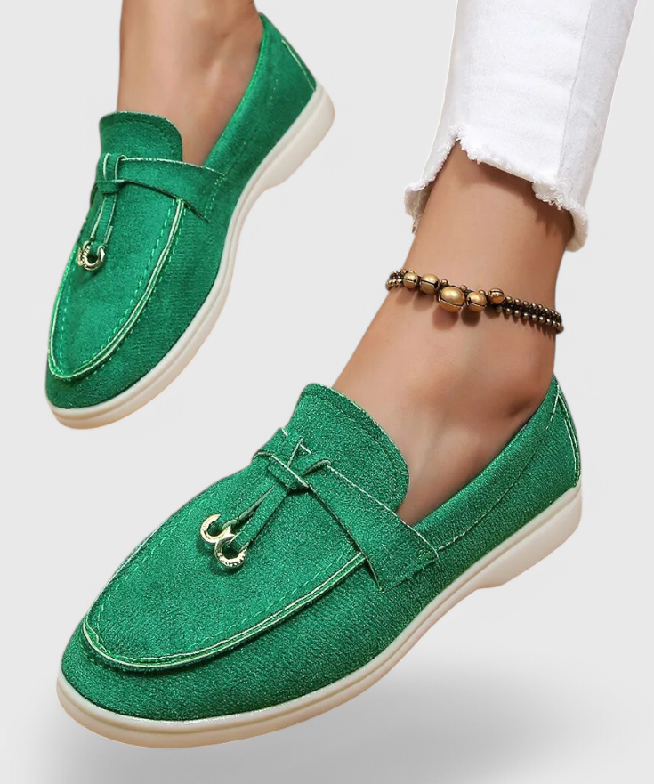Coralie Mocasines con Acabado Suede