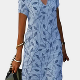 Elowen Vestido de Cambio con Estampado Casual y Escote en V