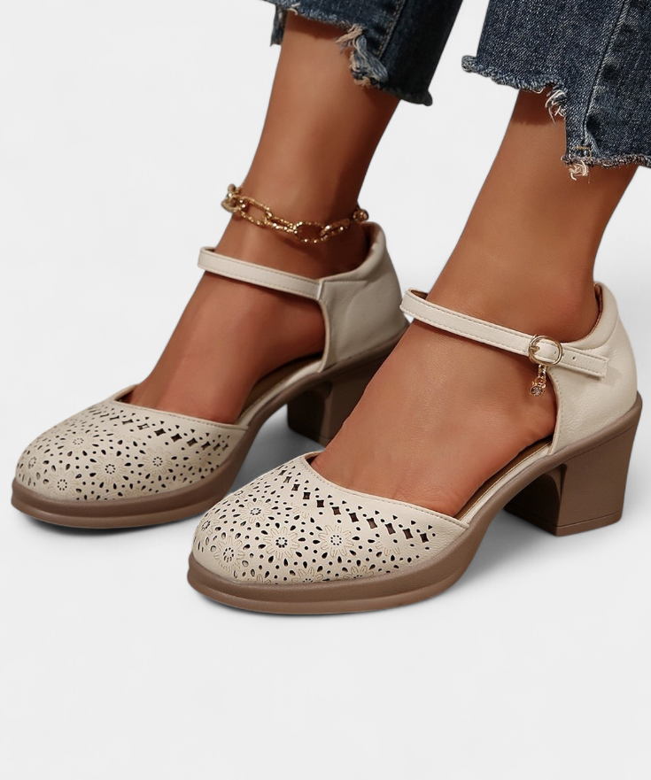 Cirila Botines de Mujer de Cuero Sintético con Hebilla Decorativa