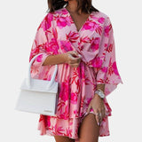 Eliza Vestido Mini con Nudo Frontal y Volantes