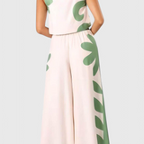 Serafina Conjunto Sin Mangas Floral Boho