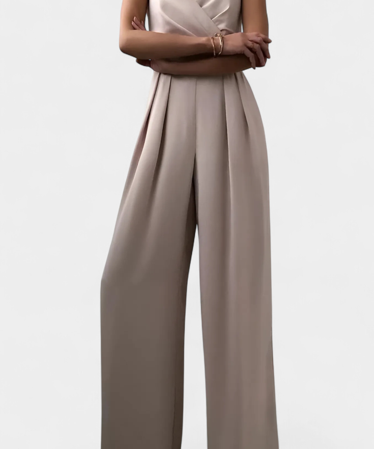 Romily Mono Sexy con Tirantes y Pierna Ancha Elegante