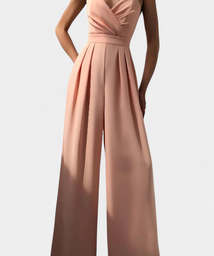 Romily Mono Sexy con Tirantes y Pierna Ancha Elegante