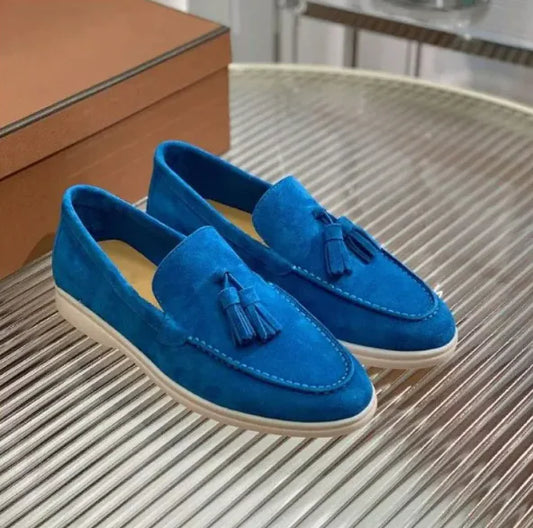 SUEDE TASSEL LOAFERS