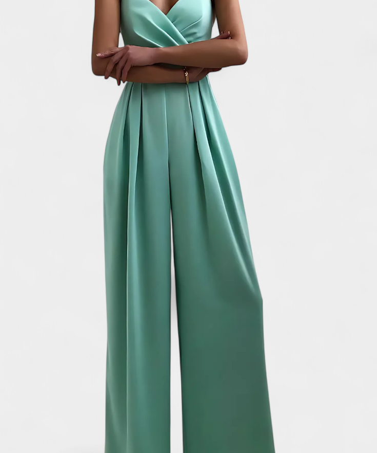 Romily Mono Sexy con Tirantes y Pierna Ancha Elegante